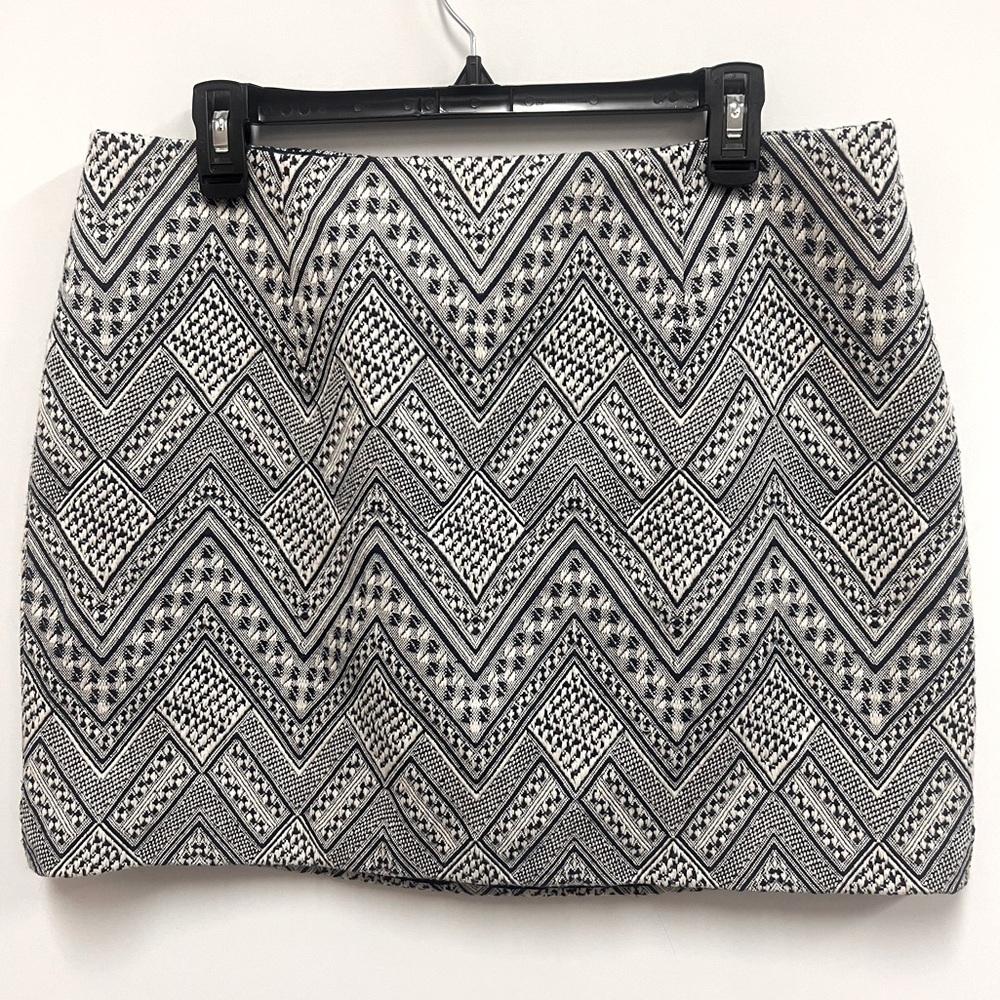 Ever New Melbourne Blue & White Woven Fully Lined Mini Skirt Size US 12